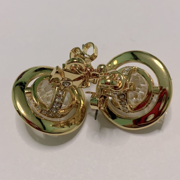 Sold out Vivienne Westwood gold crystal signature Orb drop earrings - Picture 8 of 8